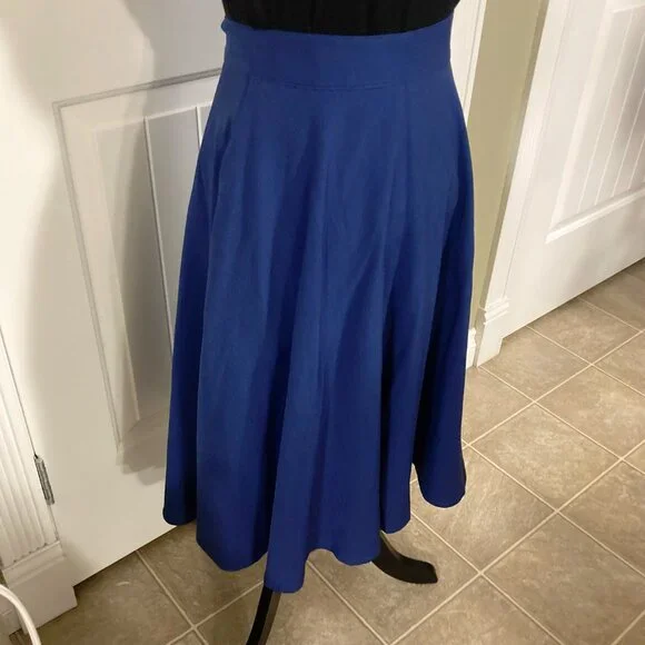 ROCK STEADY Royal Blue Sheila Swing Skirt NWOT ~ Vintage 1950s style XS SMALL - Picture 4 of 11